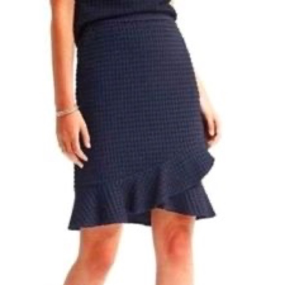 Banana Republic Textured Asymmetrical Ruffle Flounce Skirt